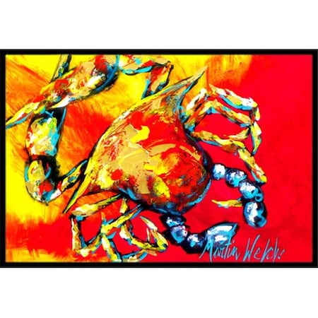 Carolines Treasures Carolines Treasures MW1086JMAT 24 x 36 in. Crab Hot Dang Indoor Or Outdoor Doormat MW1086JMAT